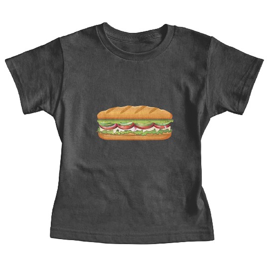 Subway Sandwich Design Baby Tees