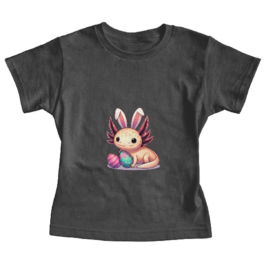 Happy Easter with axolotl and bunny ears Baby Tees