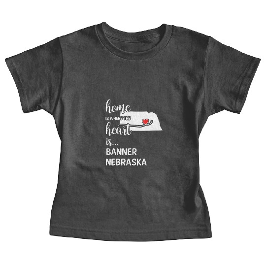 Banner County Nebraska Is Where My Heart Is Gift Baby Tees