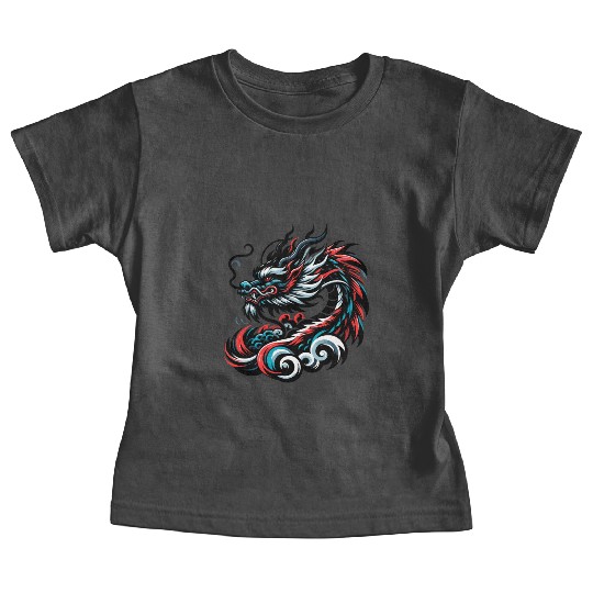 Colorful Chinese Dragon Artwork Essentials Baby Tees