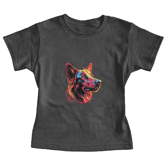 German Shepherd Funny Dog Street Art Comic Pet Baby Tees