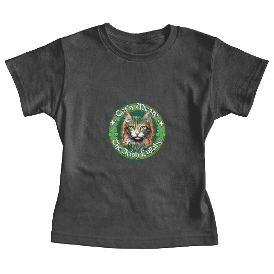 CAT'S MEOW THE IRISH LULLABY Feline Kitty Design Baby Tees