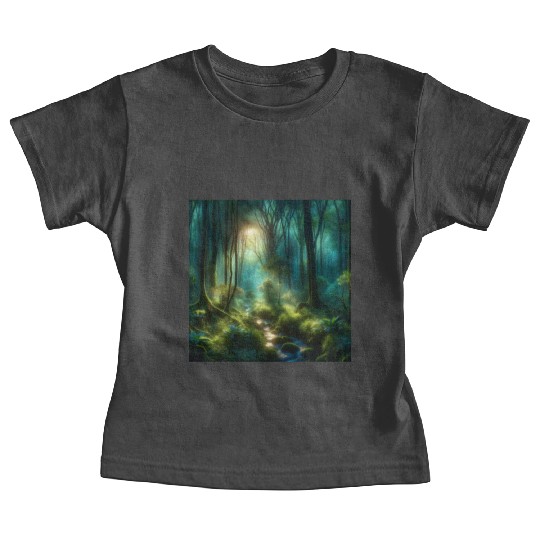 Twilight Enchantment A Mystical Forest Scene Baby Tees