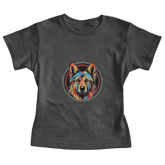 German Shepherd Funny Dog Street Art Comic Pet Baby Tees
