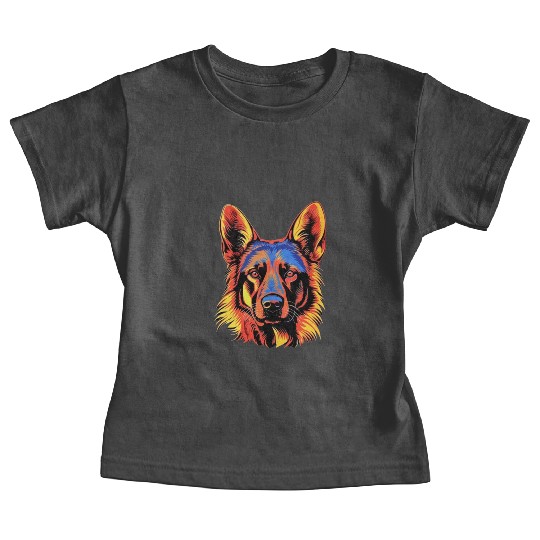 German Shepherd Funny Dog Street Art Comic Pet Baby Tees