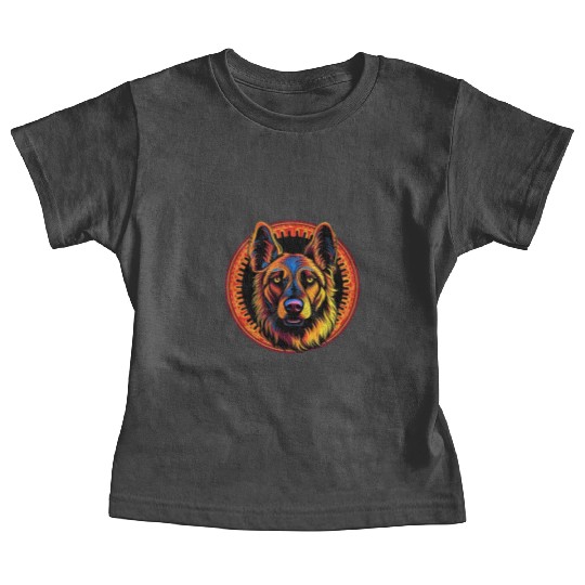 German Shepherd Funny Dog Street Art Comic Pet Baby Tees