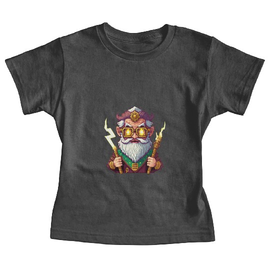 Angry Zeus Pixel Art, Wearing Steampunk Glasses Baby Tees