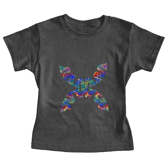 English-W alphabet black font letters Baby Tees