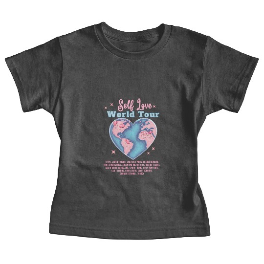 Self Love Club World Tour Retro Positive Aesthetic Baby Tees