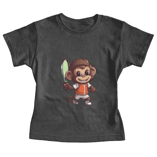 Monkeys in Tennis and Badminton Duel - Hilarious Baby Tees