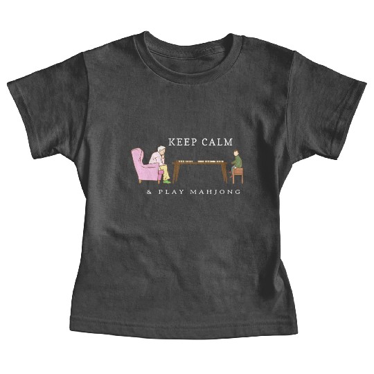 Keep Calm and Play Mahjong - Grandpa Grandson Baby Tees