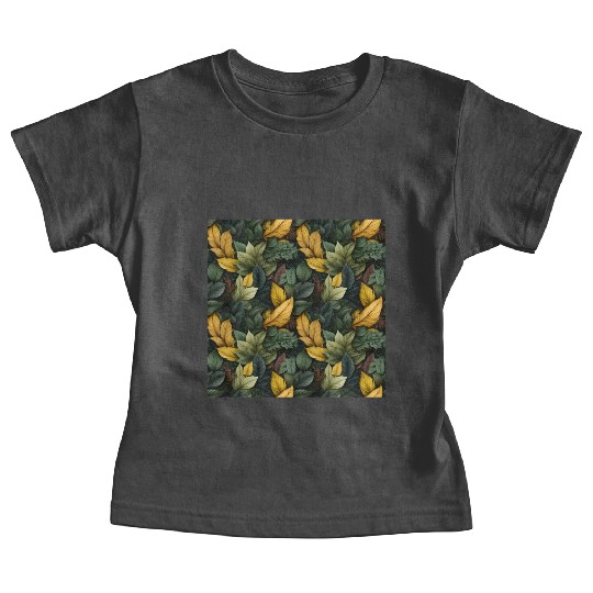 Fall Leaves Pattern Baby Tees