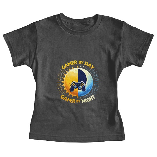 Gamer by day gamer by night Day/Night Gamer Baby Tees