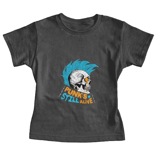 Punk's still alive - gift skull punk rock man teen Baby Tees