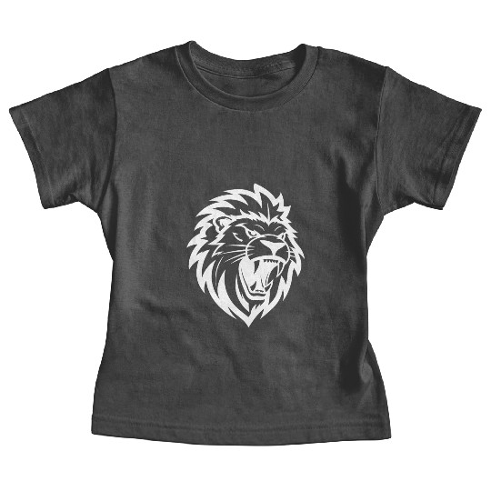 Angry Lion Head Tattoo Style Elegant Mane Baby Tees