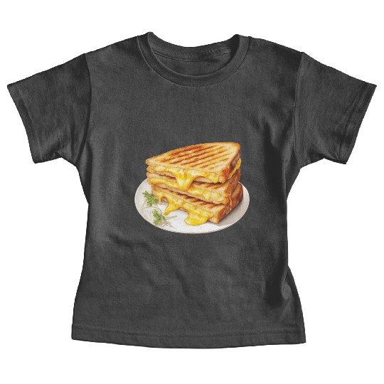 Plate of Grilled Cheese Sandwich Baby Tees