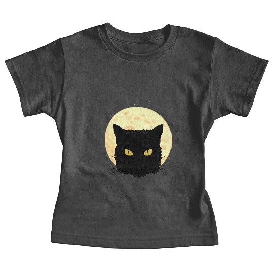 Cat Full Moon Cat Owner Gift Baby Tees