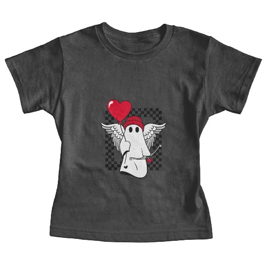 Valentine's Day Cupid Ghost Wings Heart Love Arro Baby Tees