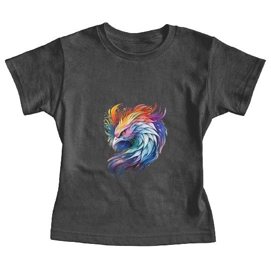 Cool Colorful Watercolor Phoenix Baby Tees