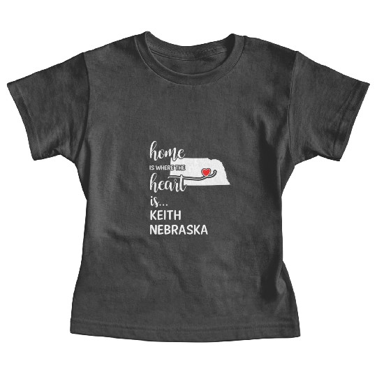Keith County Nebraska Is Where My Heart Is Gift Baby Tees
