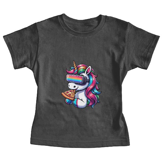 Unicorn VR: Rainbow Pizza Universe Baby Tees