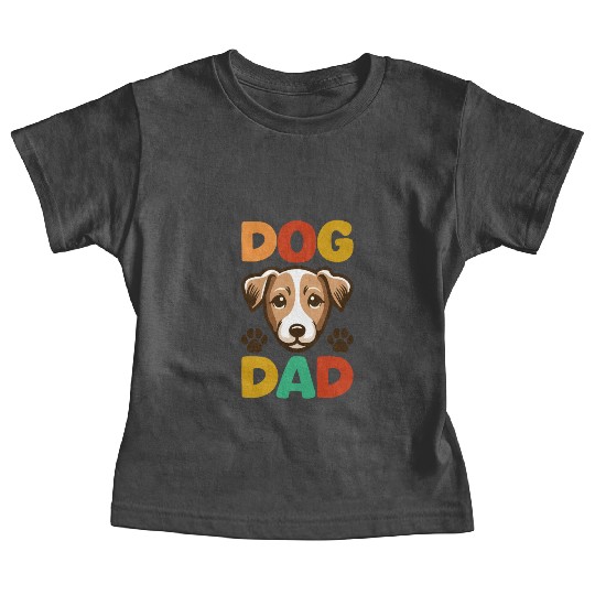 Jack Russell Terrier Dog Dad Typography Baby Tees