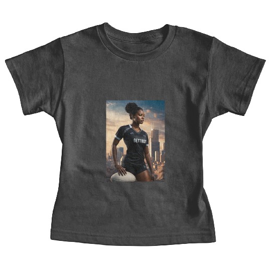 Beautiful Black Woman Football Detroit article Baby Tees