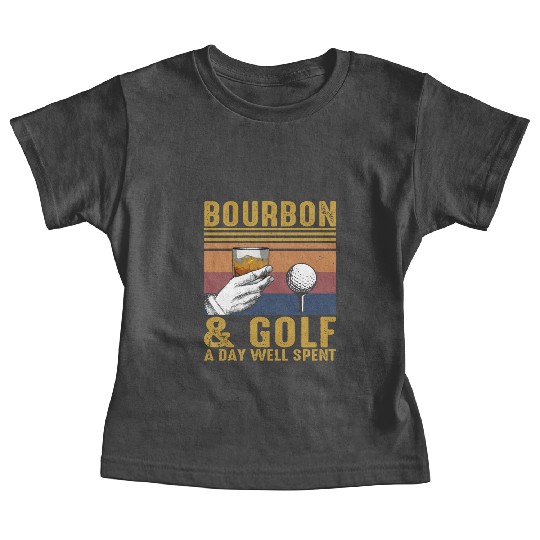 Bourbon Golf Funny Golfer Bourbon Lover Baby Tees