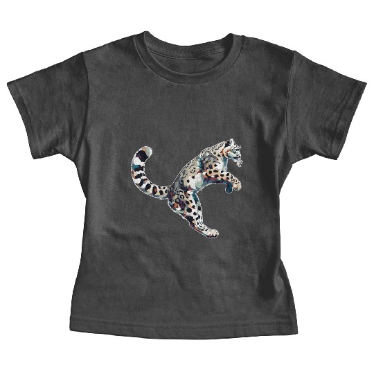 Snow Leopard Leopard White Leopard Baby Tees