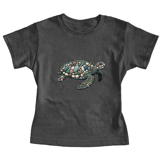 Serenity Swim - Stone Mosaic Sea Turtle Baby Tees