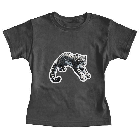 Snow Leopard Leopard White Leopard Baby Tees