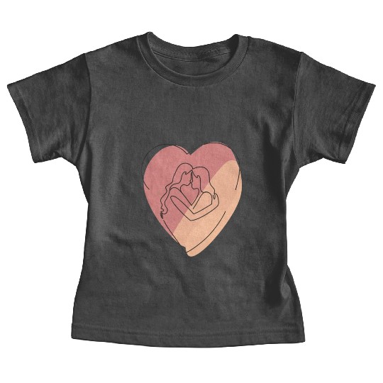 Lesbian Couple in Heart Baby Tees