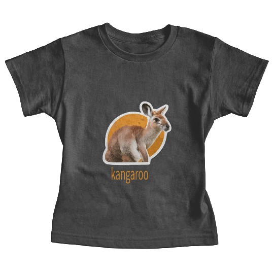 kangaroo animal design Baby Tees