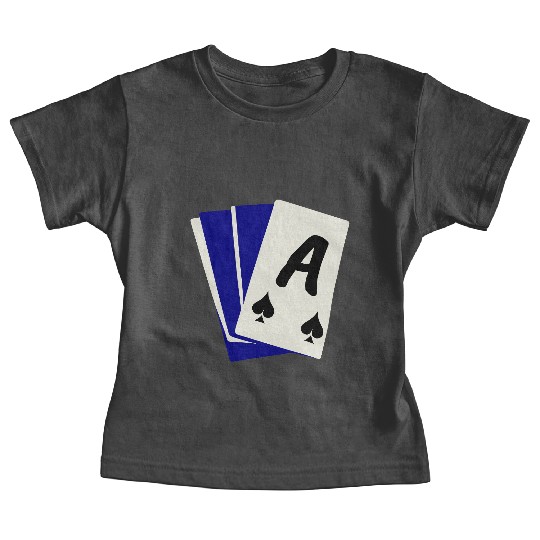 Playing Card Hand, Ace Showing 3 Color Vector Baby Tees