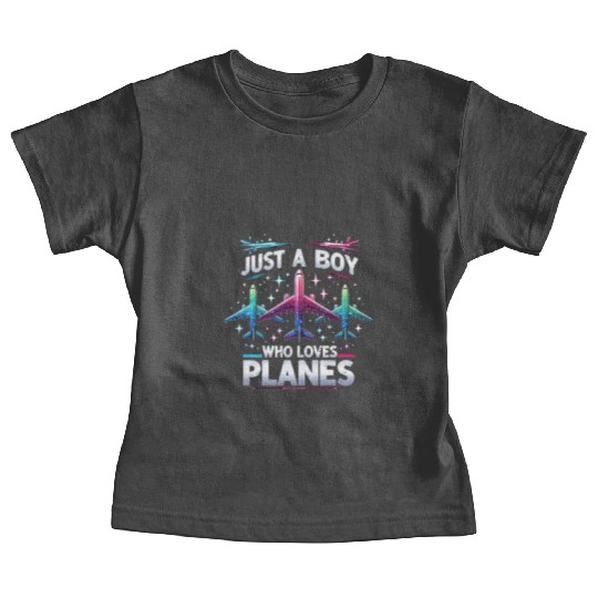Just A Boy Who Loves Planes Baby Tees