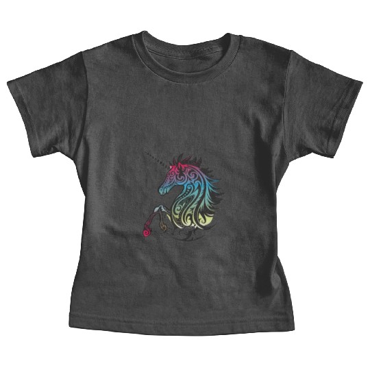 Mystical Rainbow Unicorn Art Baby Tees