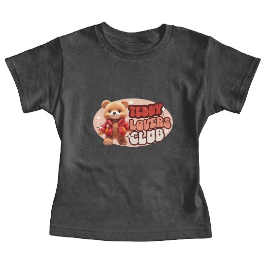 Cute Teddy personified with red jacket Baby Tees