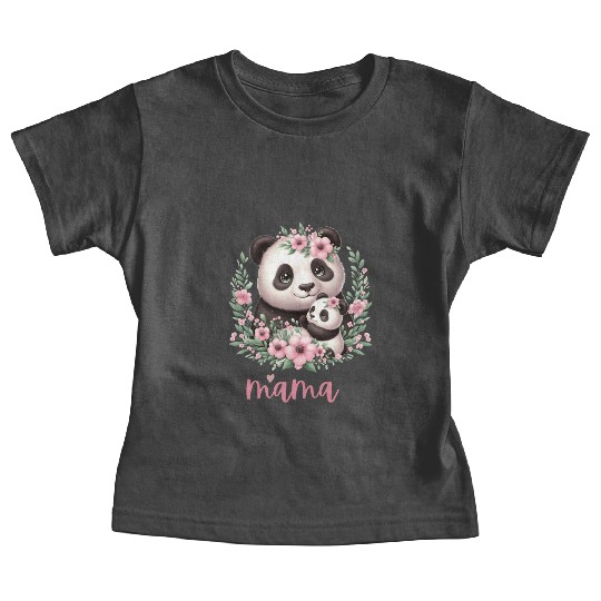 Panda Lover I Mama Panda And Cub Mother's Day Baby Tees