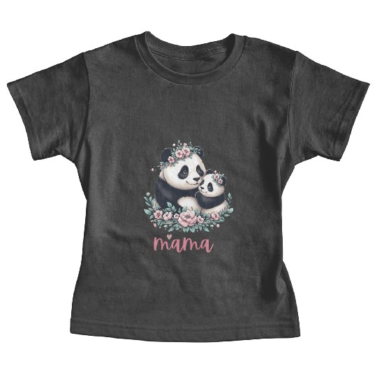Panda Lover I Mama Panda And Cub Mother's Day Baby Tees