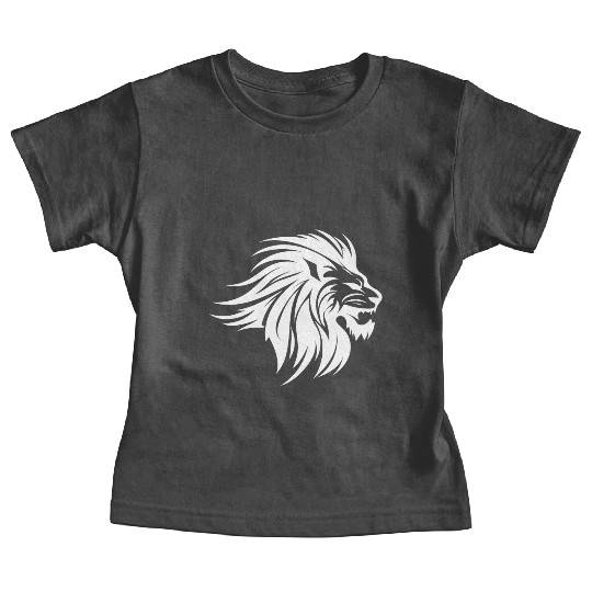 Waving Mane Lion Head Tattoo Ink Style Baby Tees
