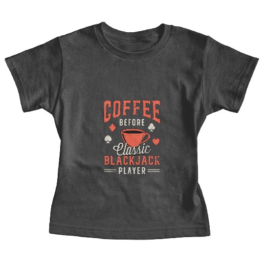 Classic Blackjack Coffee Card Player Coffee Lover Baby Tees