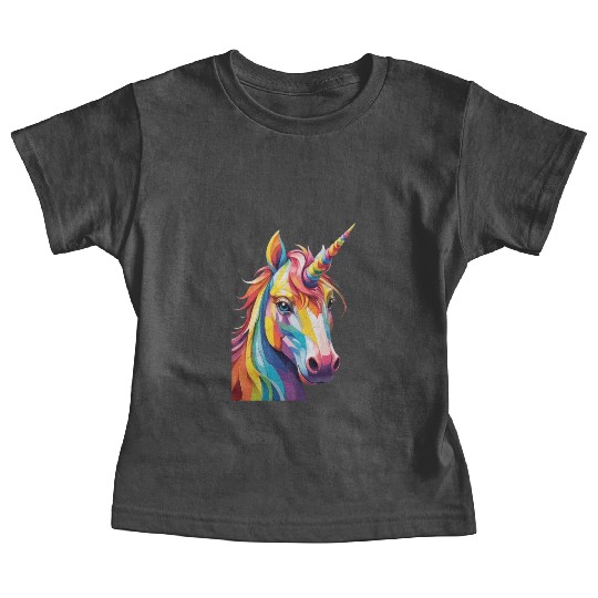 Colorful Rainbow Unicorn Baby Tees