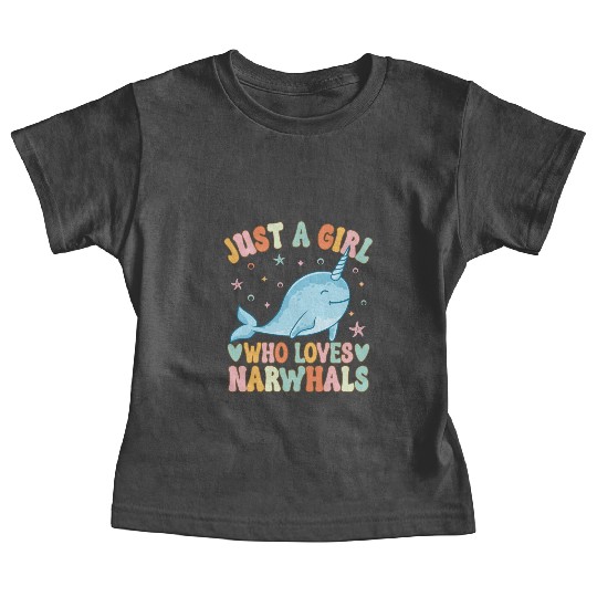 Narwhal Girl Narwhal Lover Baby Tees