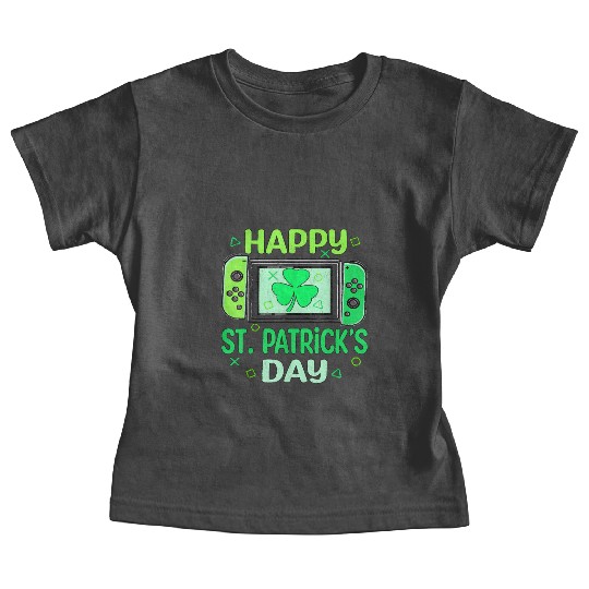 Video Gamer Shamrock Happy St Patricks Day Baby Tees