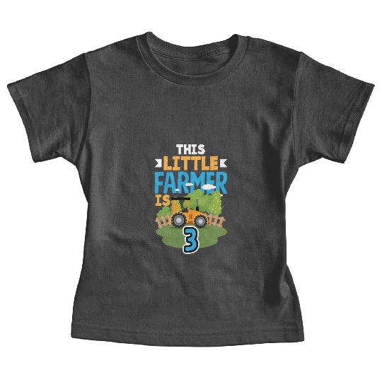 3rd Birthday Tractor 3 Years Birthday Boy Baby Tees