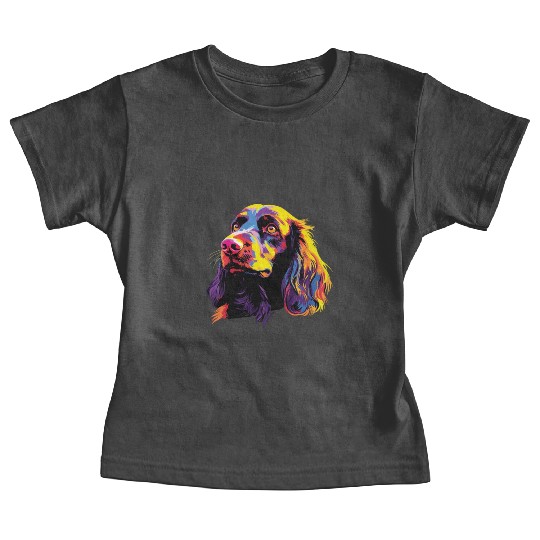 Watercolor Colorful Boykin Spaniel Baby Tees