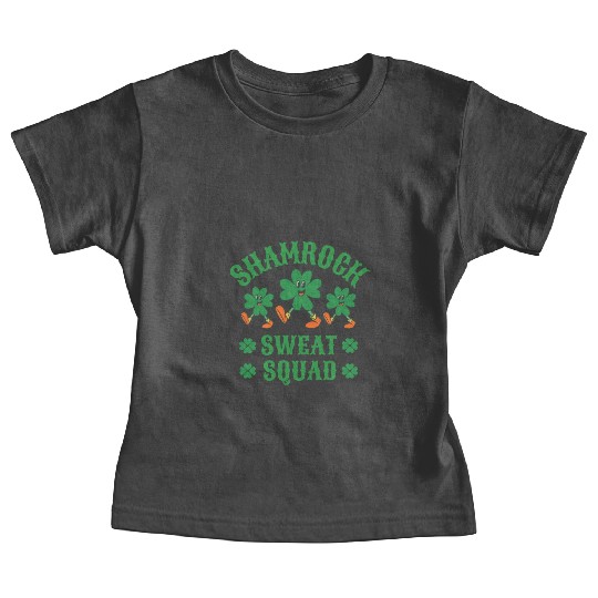 Shamrock Sweat Squad Workout Funny Baby Tees