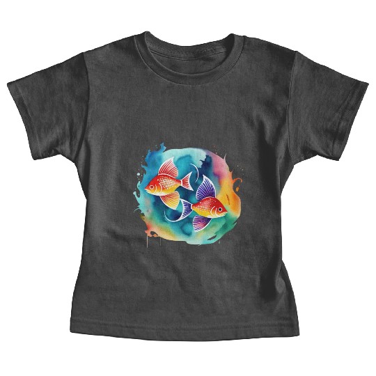 Color splash zodiac: Pisces Baby Tees