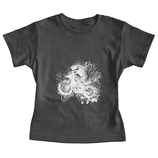 Racing Motorcycle Off-road Ride Splash Style Baby Tees