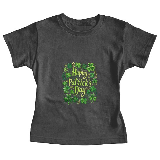 SHAMROCK green, st patricks day Baby Tees